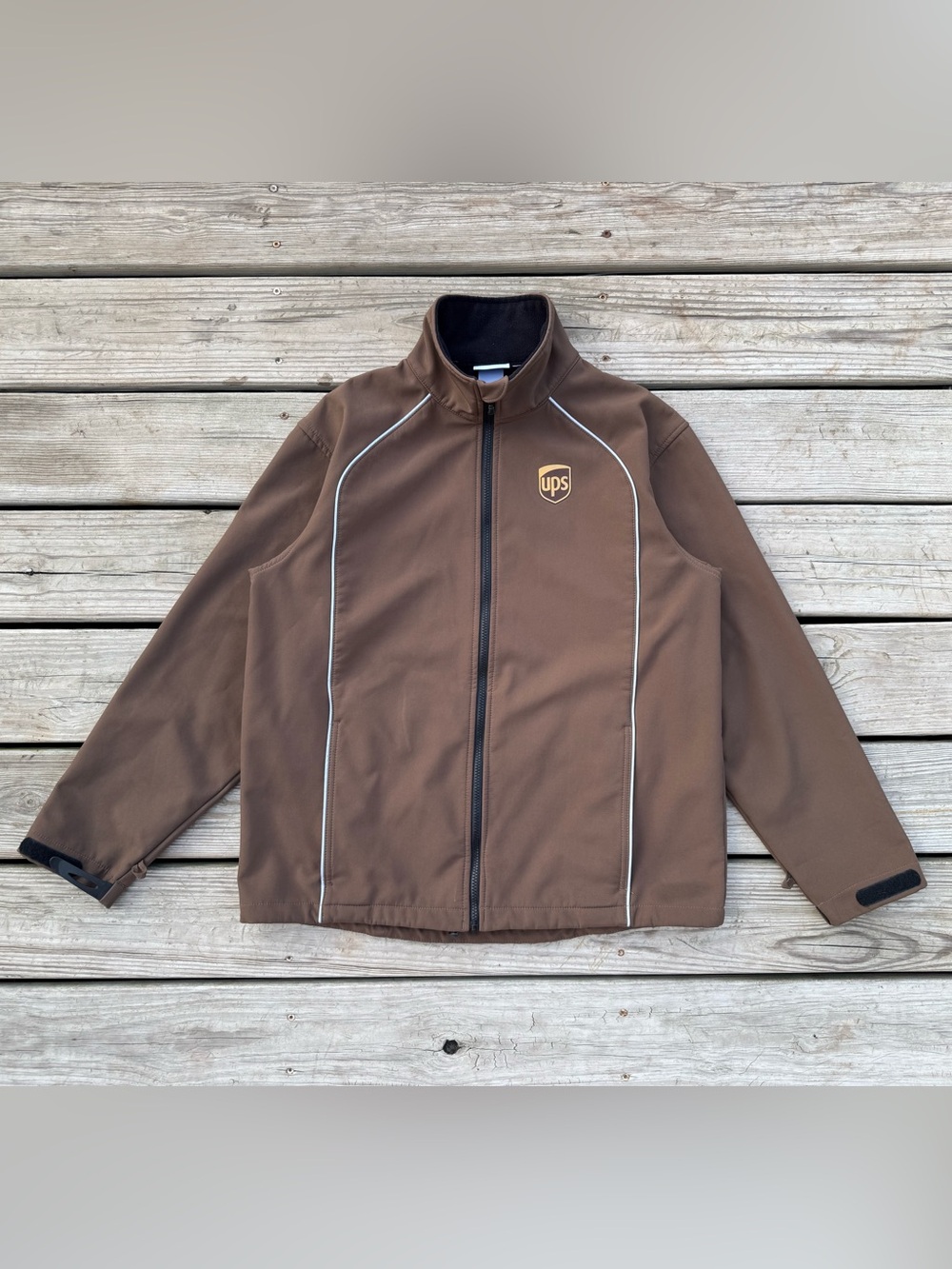 UPS United Parcel Service Mens Medium WearGuard Bomber Uniform Reflective Jacket